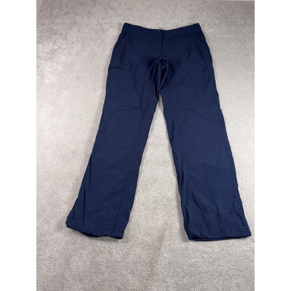 LL Bean Hiking Pants Womens 6 Reg Blue Water Repellent Comfort Trail Mid Rise